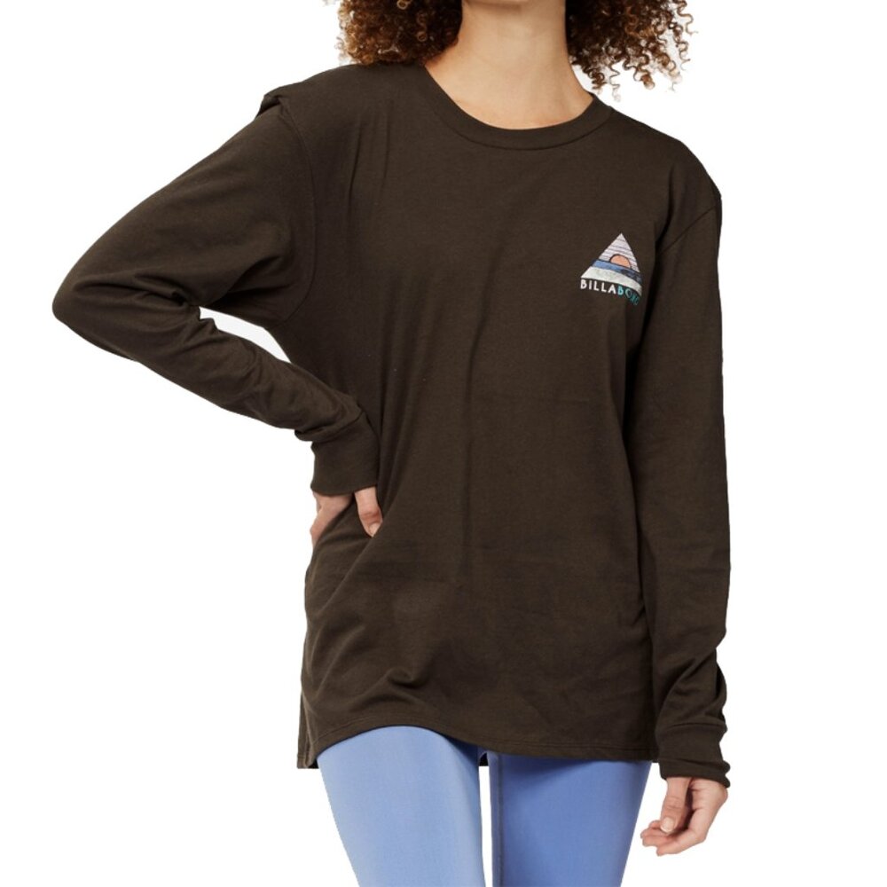 billabong | womens black graphic long sleeve surf skate hike outdoor top | sz xl - Picture 4 of 5